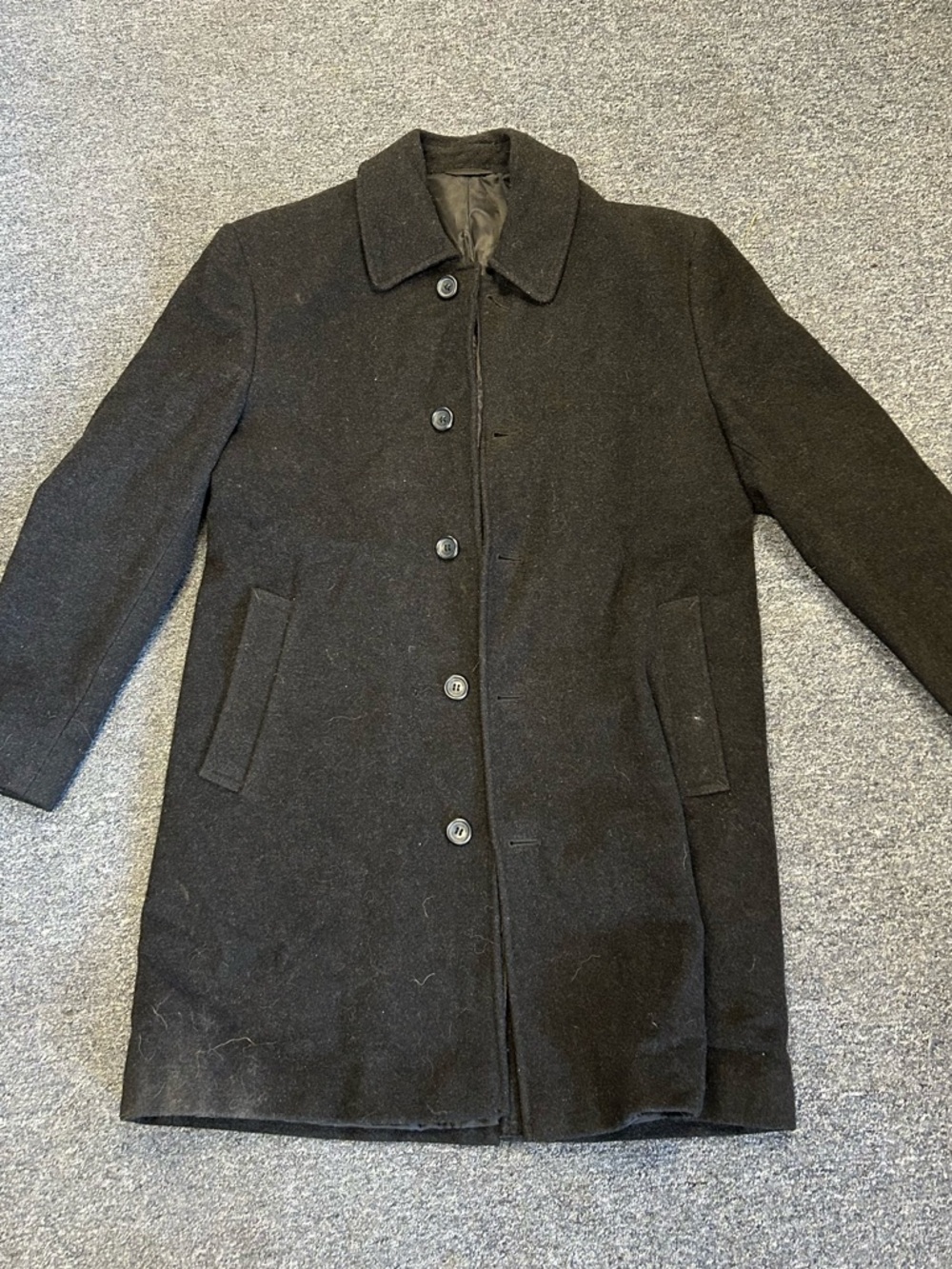 London Fog Black Men’s Interior-Lined Coat